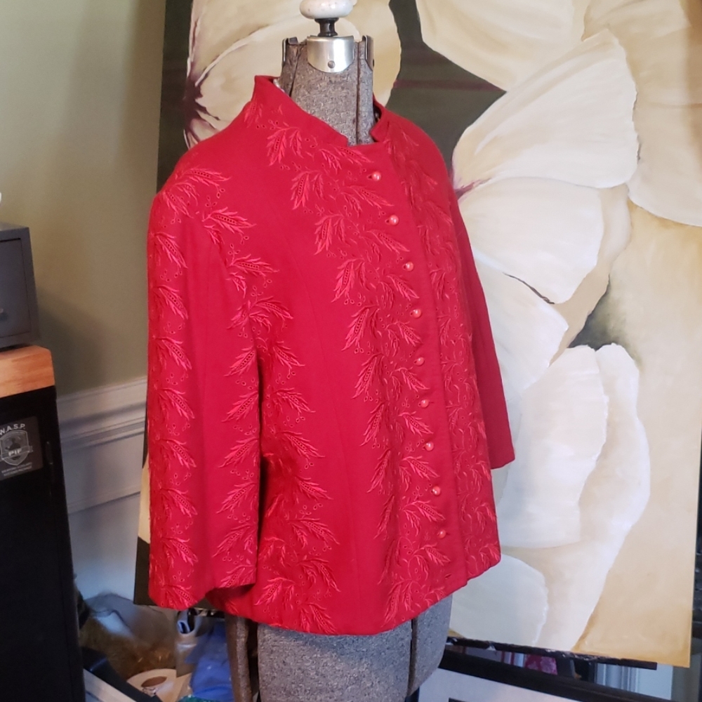 Beautiful vibrant red 1960s vintage jacket